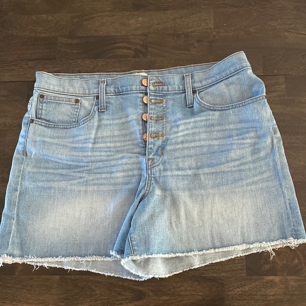 JCREW denim cutoffs. High rise.